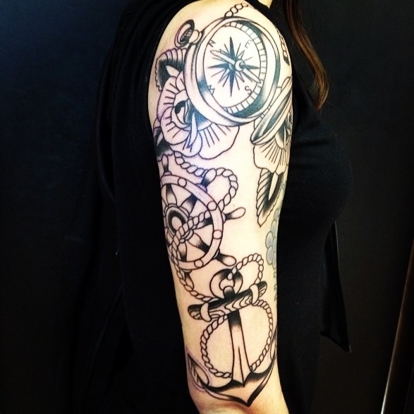 anchor tattoos sleeve
