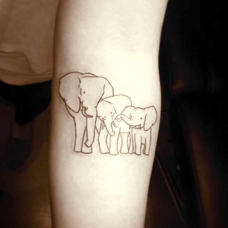  elephant family tattoos