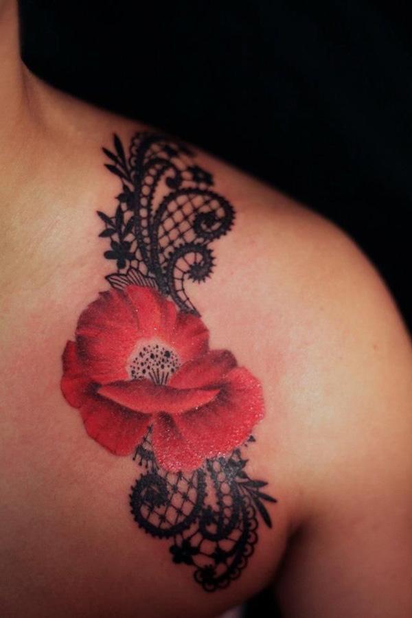  flower lace tattoo