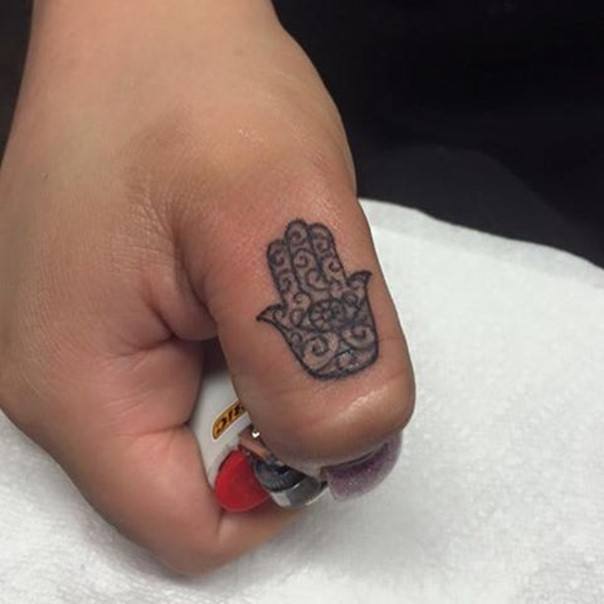  hamsa finger tattoos