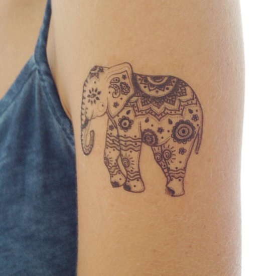 henna elephant tattoo