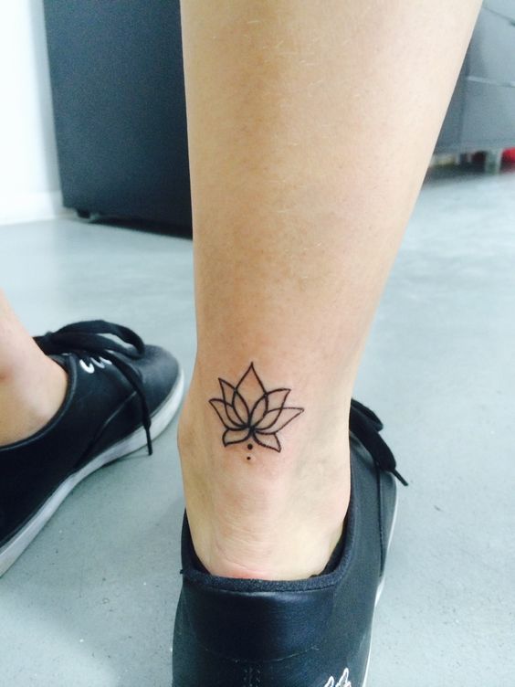  lotus ankle tattoos