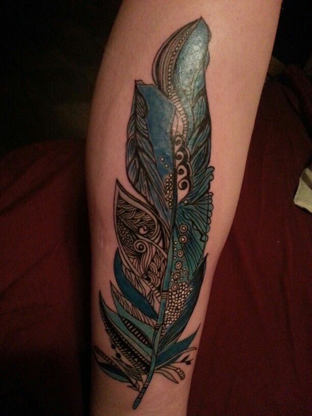  owl feather tattoo