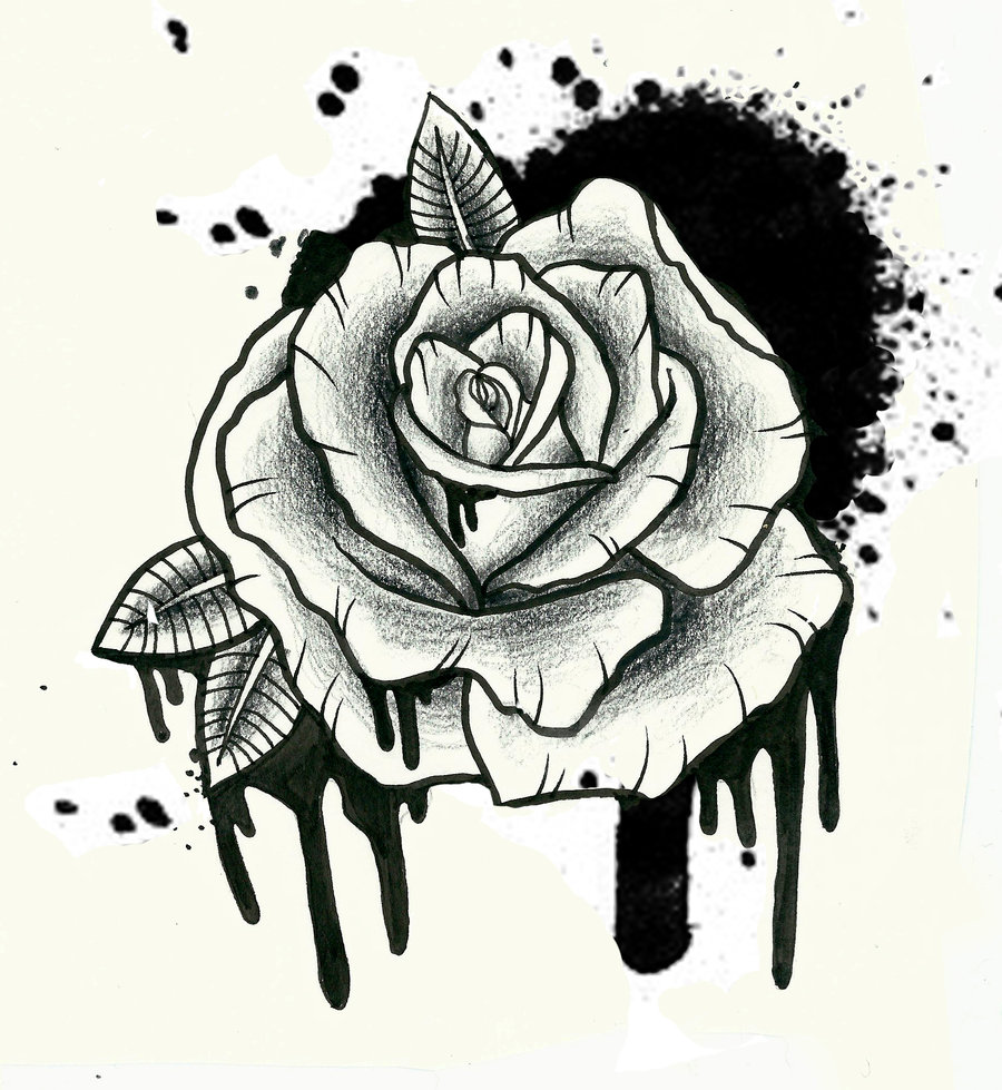 rose tattoo drawing