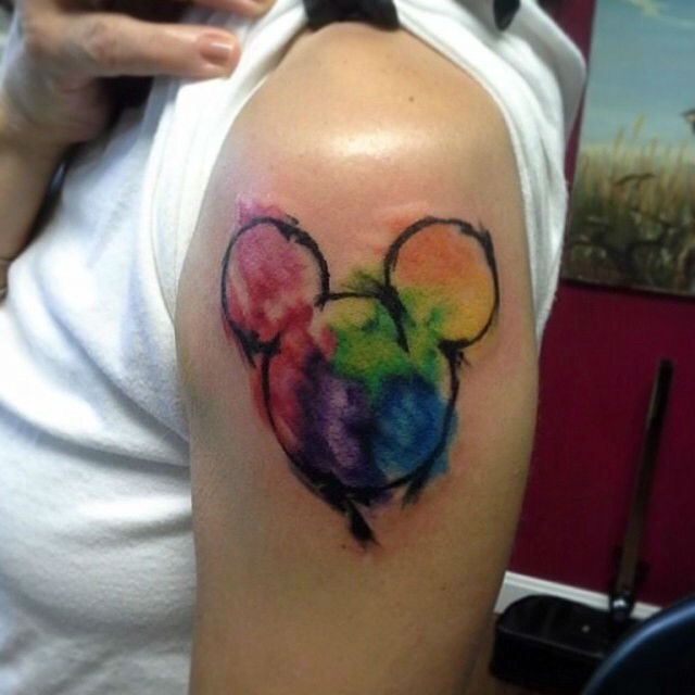  watercolor disney tattoos