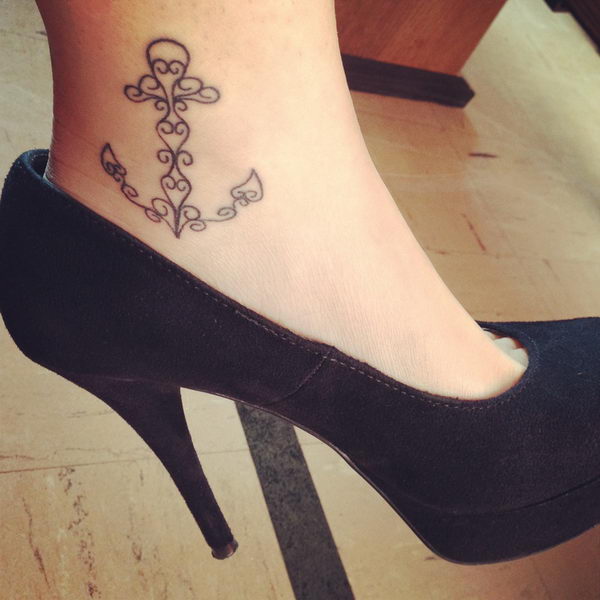  anchor ankle tattoos