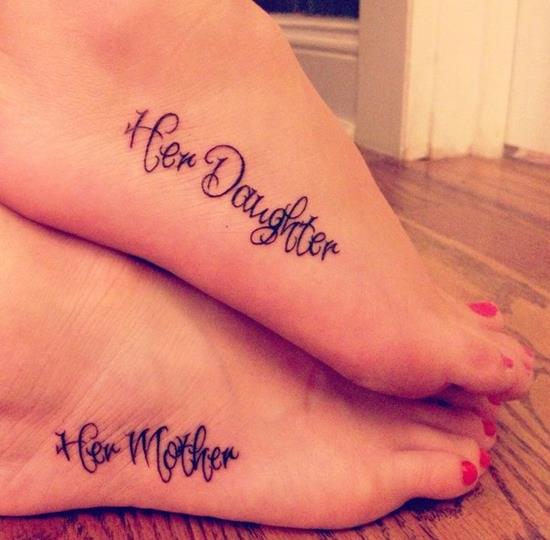  foot mother daughter tattoos