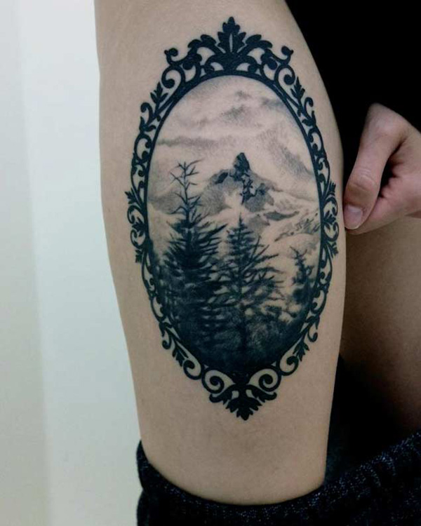  forest mountain tattoo