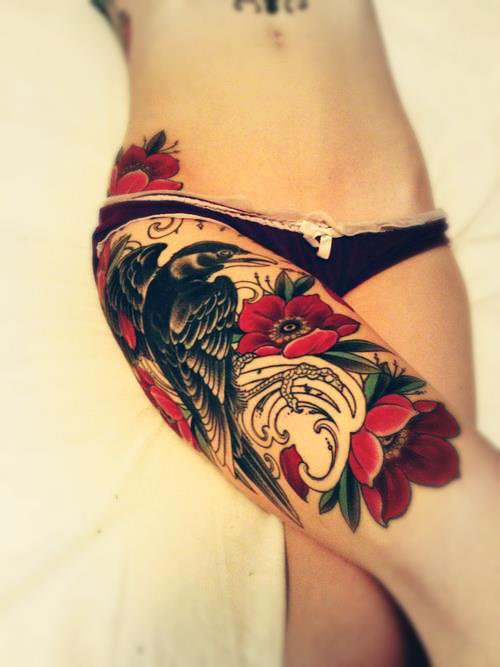  hip thigh tattoos
