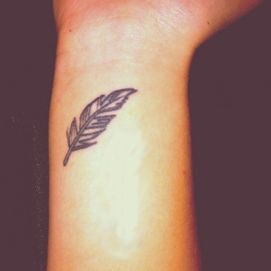  feather wrist tattoos