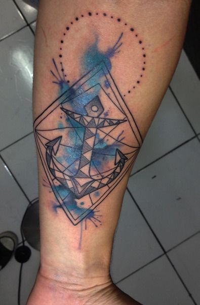 geometric anchor tattoos