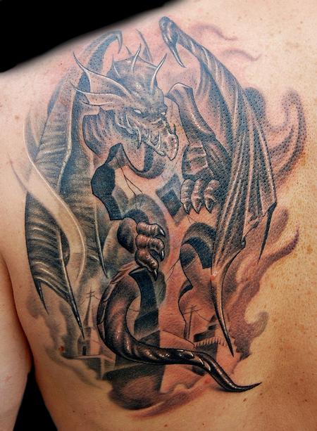 midevil dragon tattoo