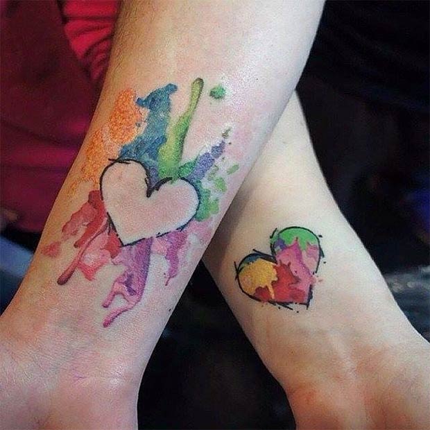  mother daughter tattoos with flowers