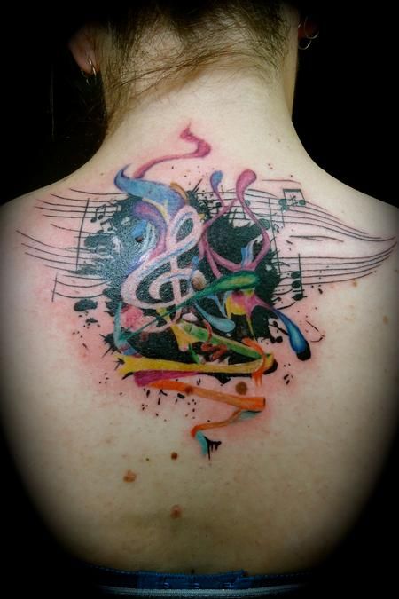 abstract music tattoos