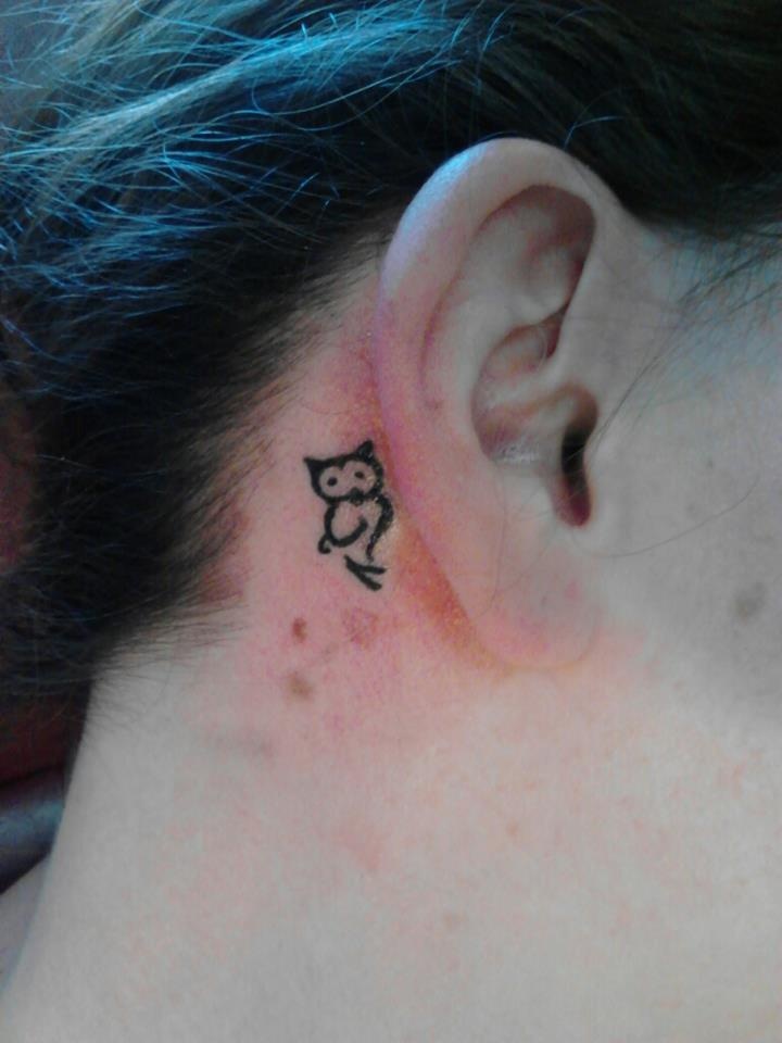  behind ear cute tattoos