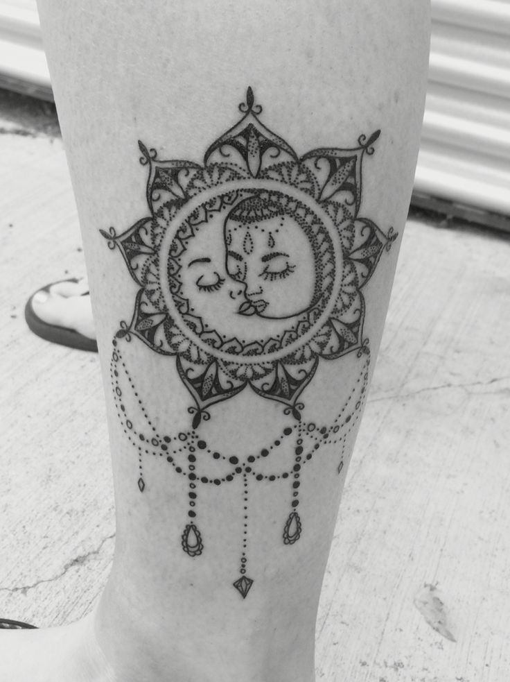  boho moon tattoo