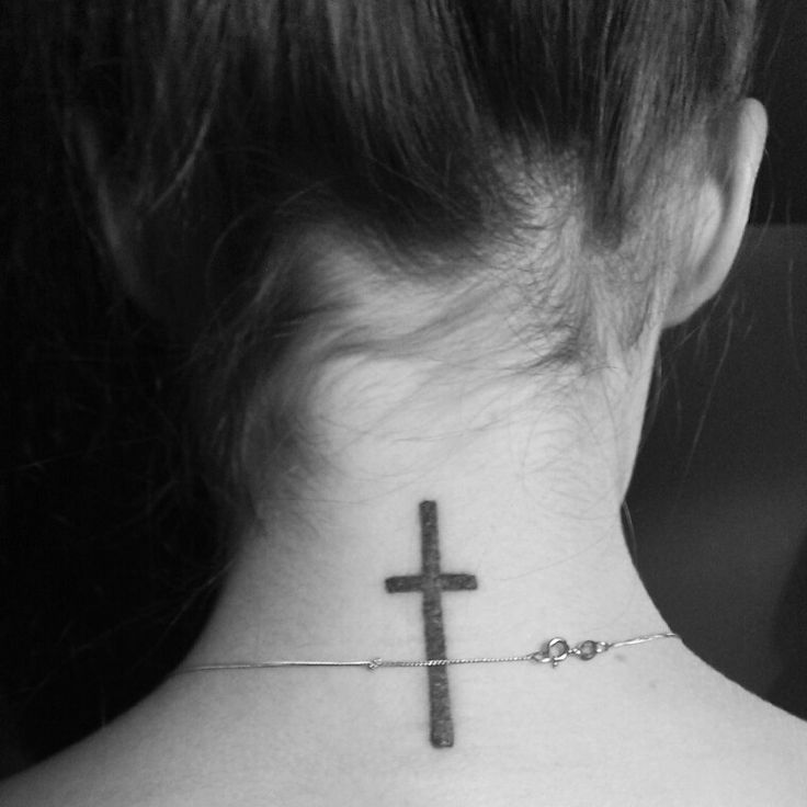 cross tattoos on neck