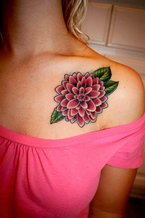 dahlia flower tattoos