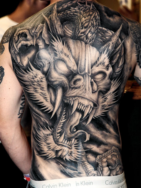  dragon tattoo back