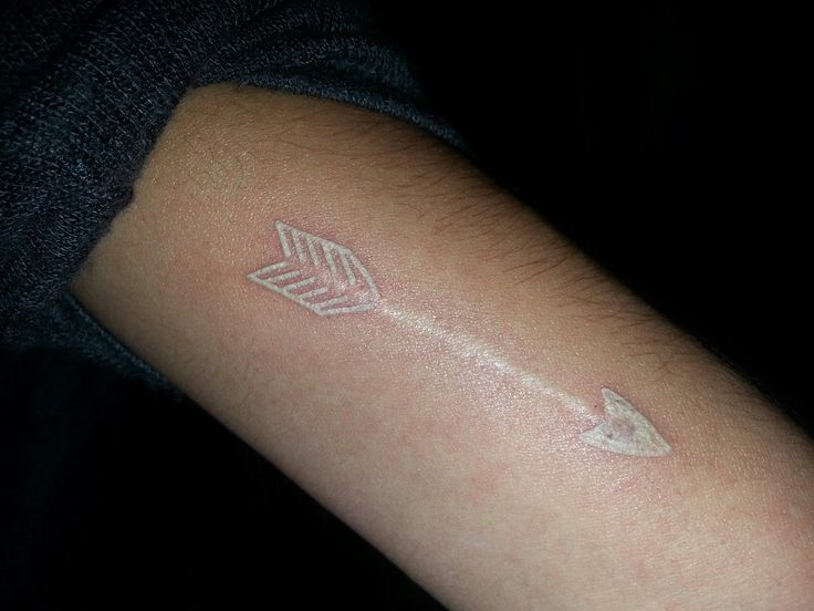  white tattoo arrow