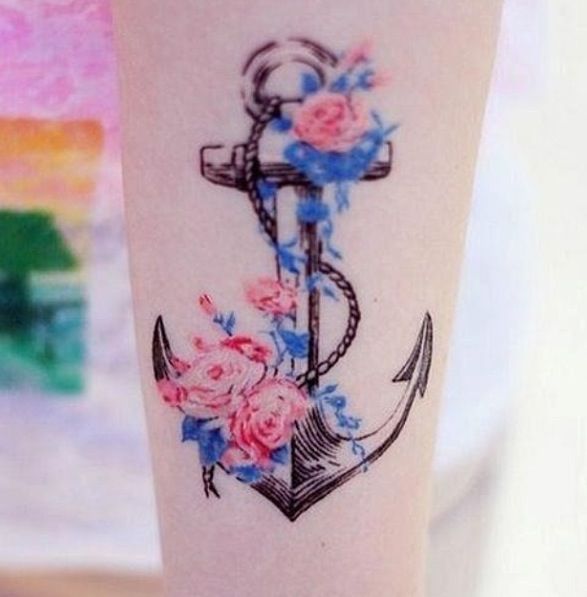  anchor tattoos color