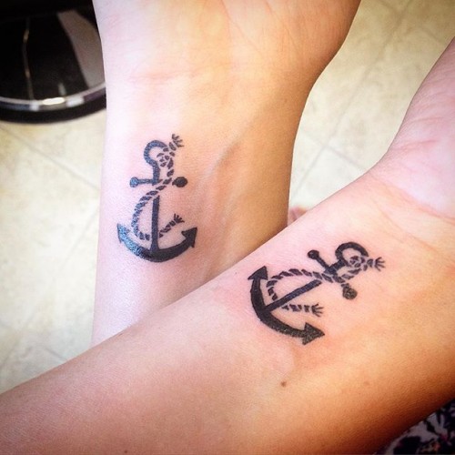  mother daughter anchor tattoos