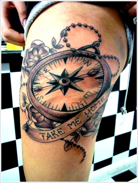  old compass tattoo