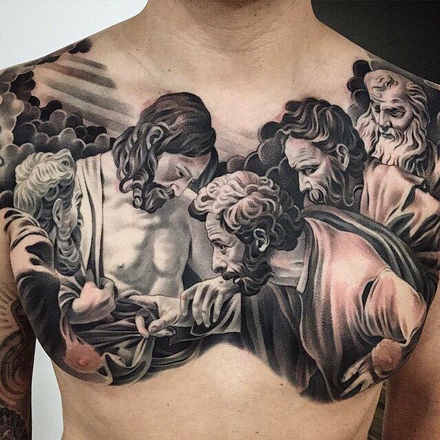  religious chest tattoos