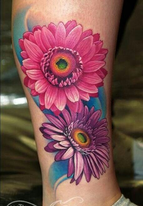  sunflower tattoo colour