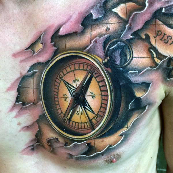  nautical compass tattoo