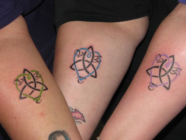 sister tattoos for 3