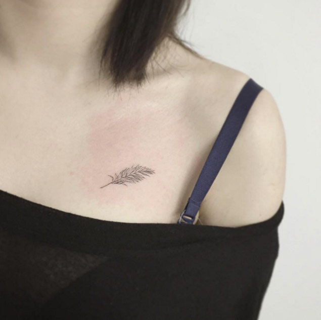 small feather tattoo