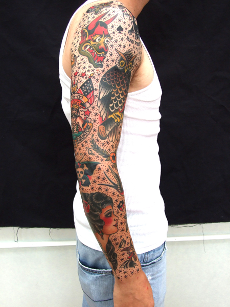 traditional tattoos sleeve