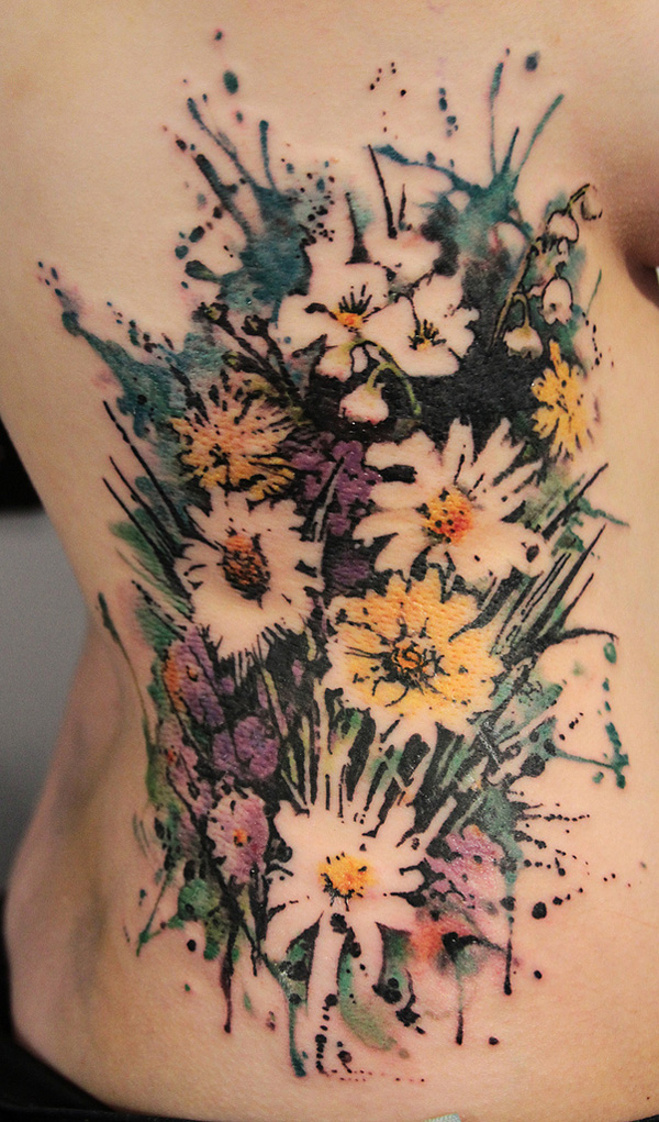  watercolor tattoos flower