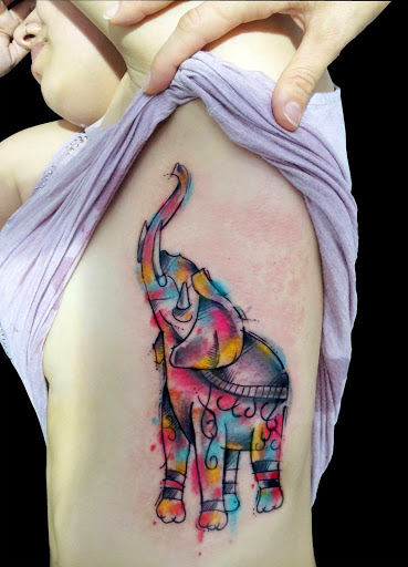 elephant tattoo art
