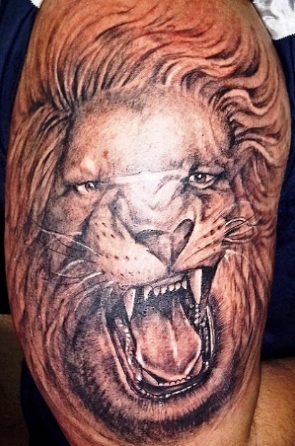  fierce lion tattoo