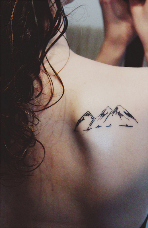  mountain tattoo outline