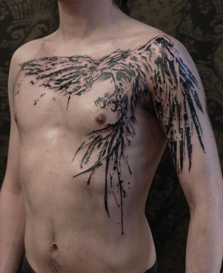  phoenix chest tattoos