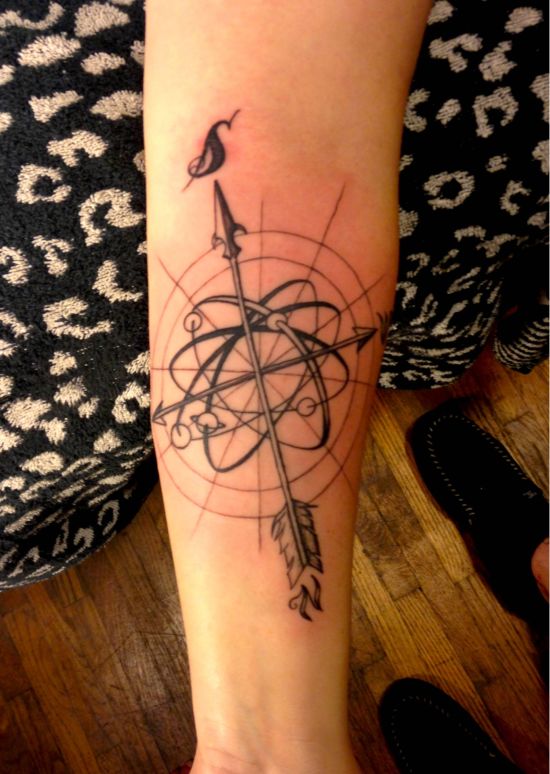  compass tattoo forearm