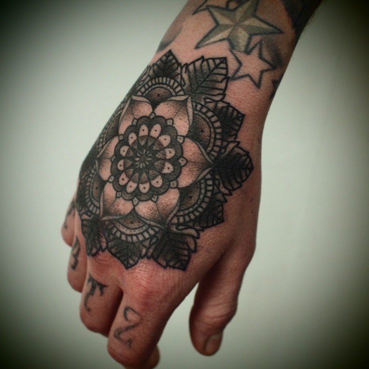 flower hand tattoos
