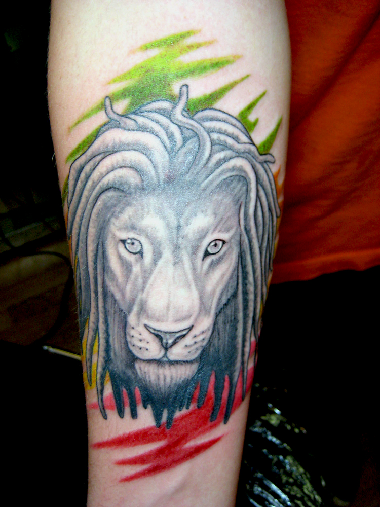 rasta lion tattoo