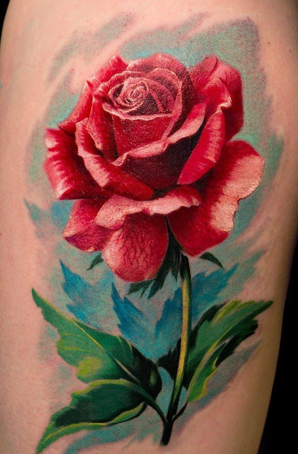  watercolor tattoos rose