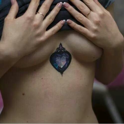  diamond heart tattoos