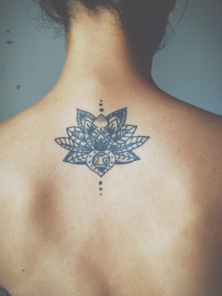  lotus back tattoos