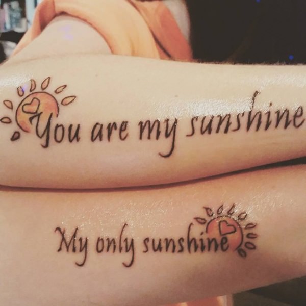  you are my sunshine mother daughter tattoos