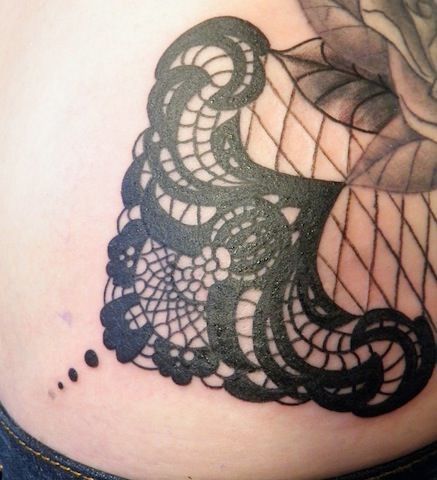 antique lace tattoo