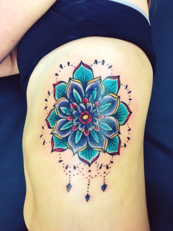  blue flower tattoos