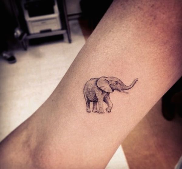  elephant tattoo wrist