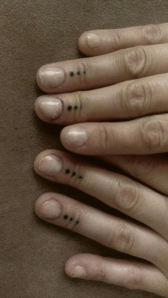  finger tattoos dots