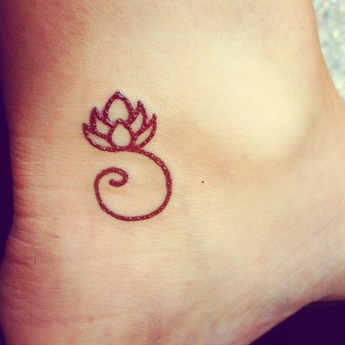  tiny lotus flower tattoo